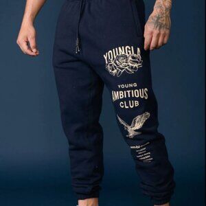 YOUNGLA Navy Joggers (S)